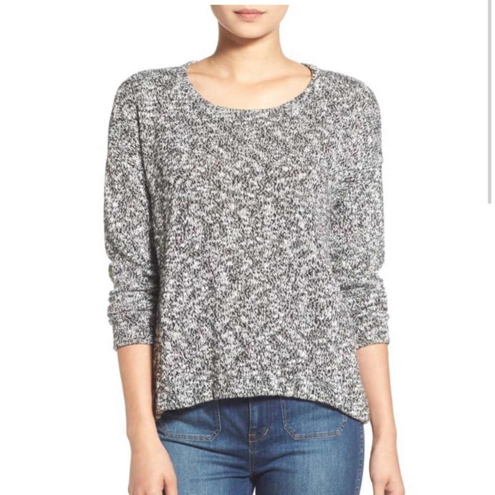 Splendid Loose Knit Split Back Sweater